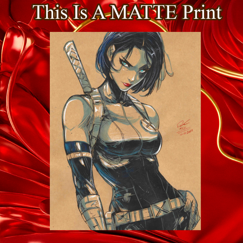 Domino Art Illustration Hard Signed 8.5x11in Fine Art PRINT