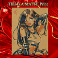 Tifa Lockhart Art Illustration Hard Signed 8.5x11in Fine Art PRINT