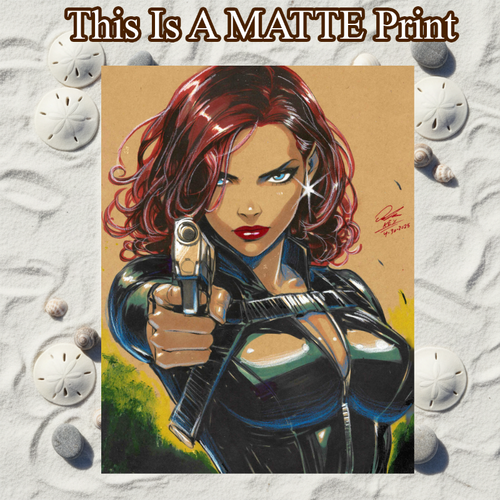 Black Widow Art Illustration Hard Signed 8.5x11in Fine Art PRINT