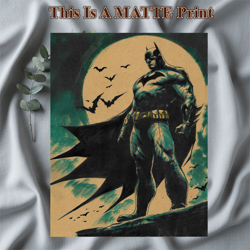 Batman Art Illustration Hard Signed 8.5x11in Fine Art PRINT