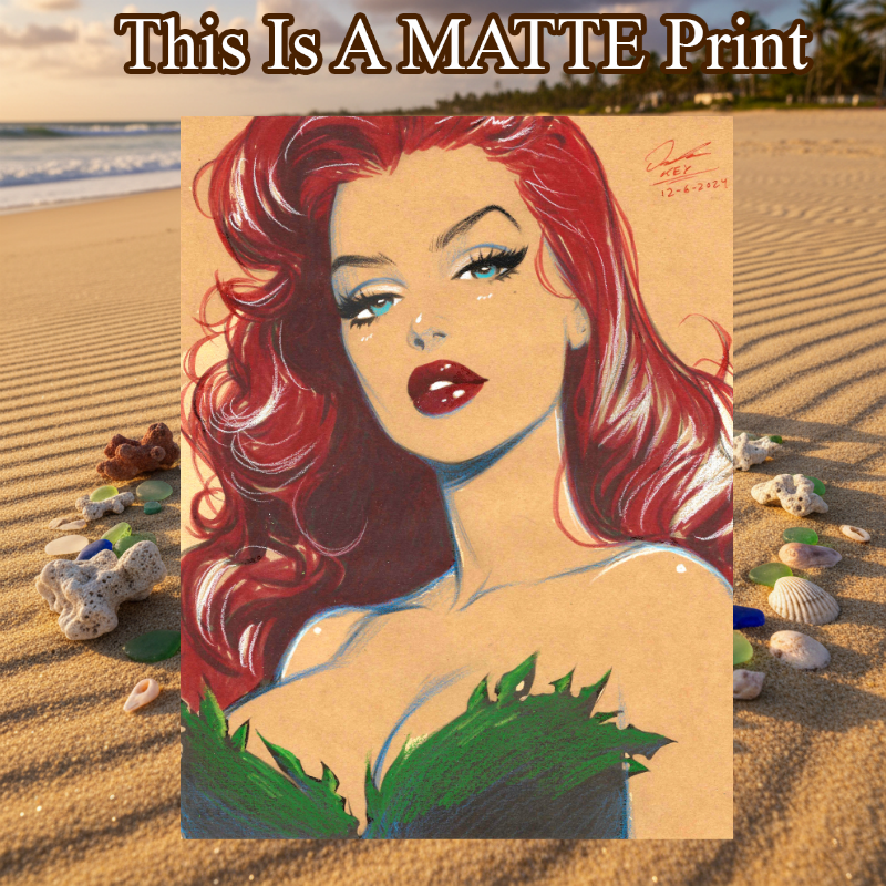 Poison Ivy Art Illustration Hard Signed 8.5x11in Fine Art PRINT