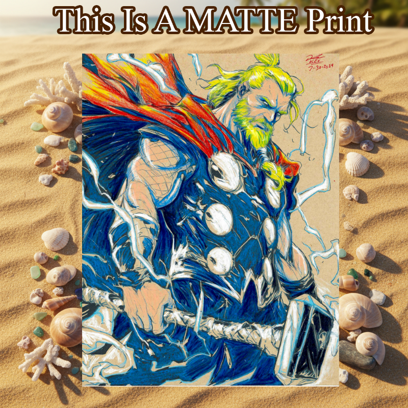 Thor Art Illustration Hard Signed 8.5x11in Fine Art PRINT