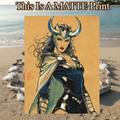 Female Loki Art Illustration Hard Signed 8.5x11in Fine Art PRINT