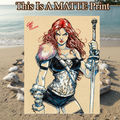 Red Sonja Art Illustration Hard Signed 8.5x11in Fine Art PRINT