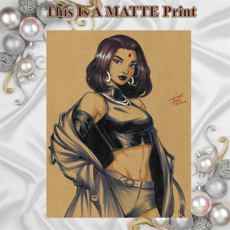 Raven Art Illustration Hard Signed 8.5x11in Fine Art PRINT
