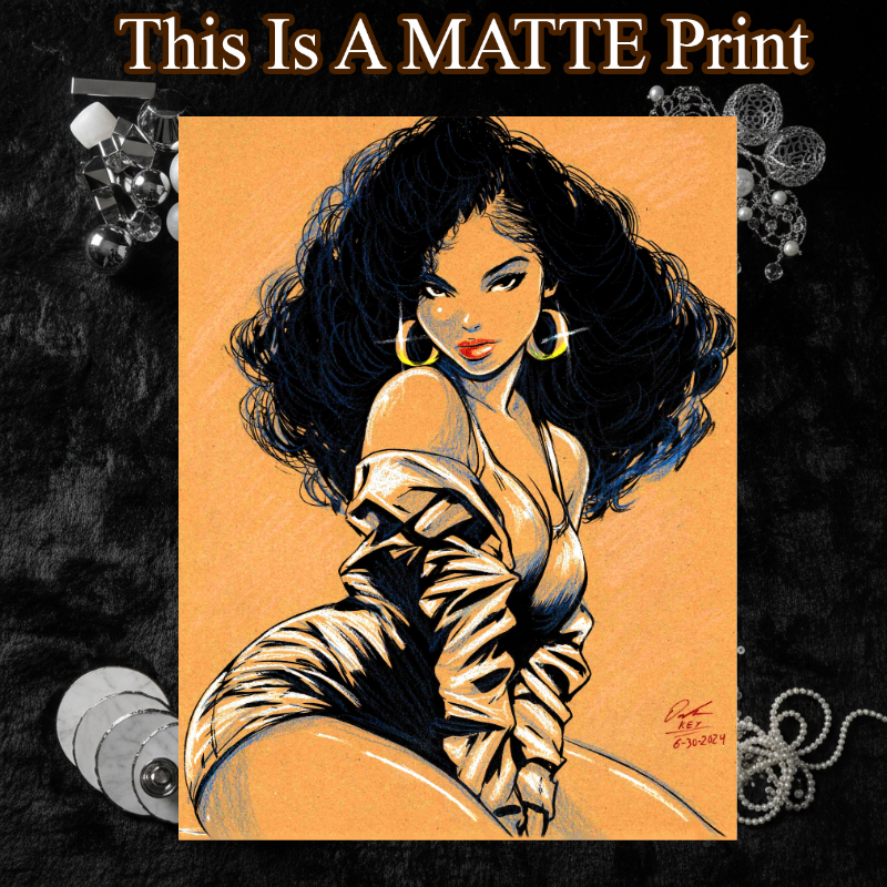 Original Art Illustration Hard Signed 8.5x11in Fine Art PRINT