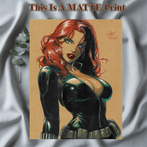 Black Widow Art Illustration Hard Signed 8.5x11in Fine Art PRINT