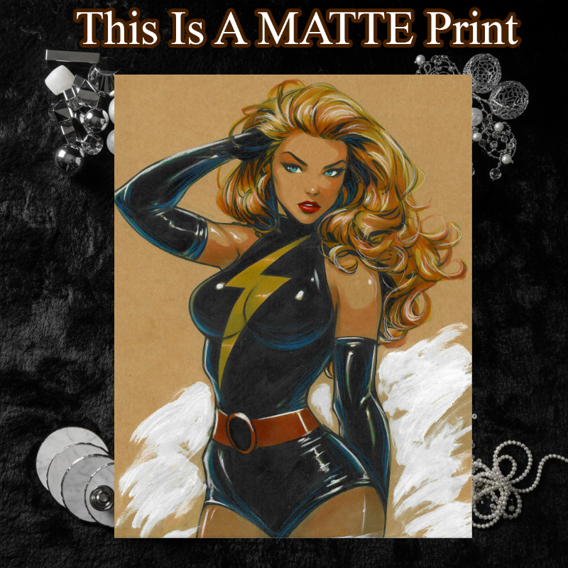 Ms Marvel Art Illustration Hard Signed 8.5x11in Fine Art PRINT