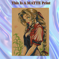 Aerith Gainsborough Art Illustration Hard Signed 8.5x11in Fine Art PRINT