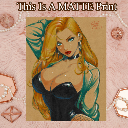 Black Canary Art Illustration Hard Signed 8.5x11in Fine Art PRINT