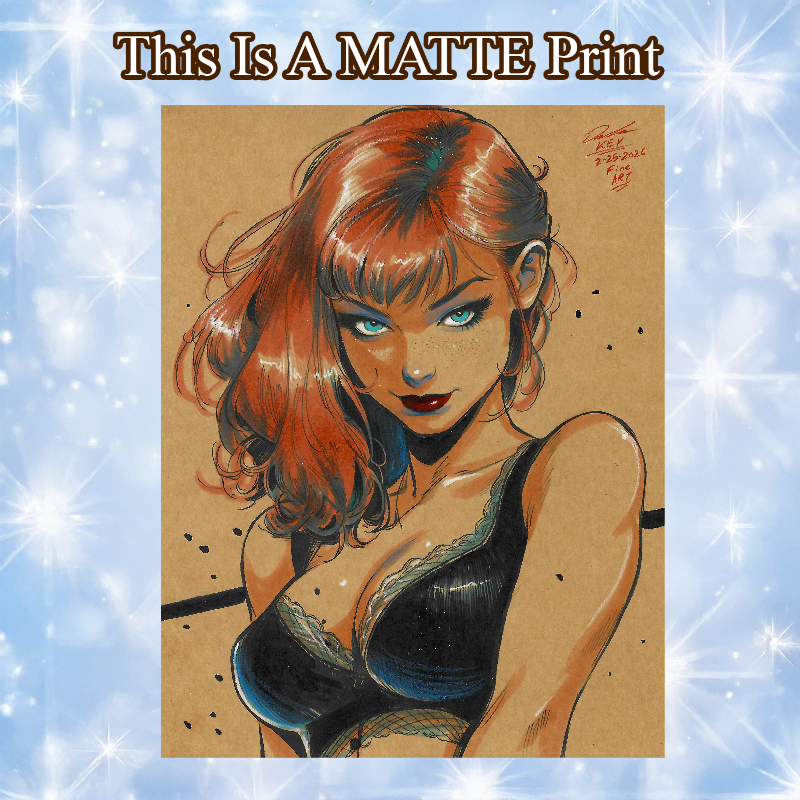 Mary Jane Art Illustration Hard Signed 8.5x11in Fine Art PRINT