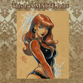Mary Jane Art Illustration Hard Signed 8.5x11in Fine Art PRINT