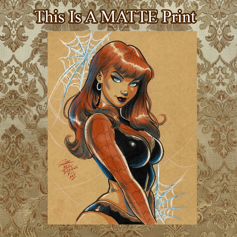 Mary Jane Art Illustration Hard Signed 8.5x11in Fine Art PRINT