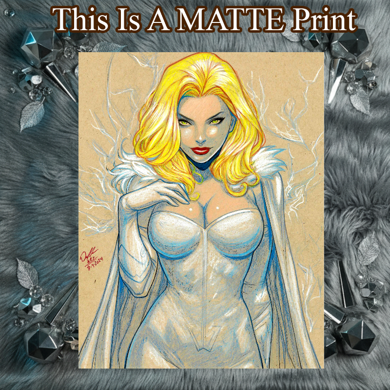 Emma Frost Art Illustration Hard Signed 8.5x11in Fine Art PRINT