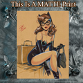 Catwoman Art Illustration Hard Signed 8.5x11in Fine Art PRINT