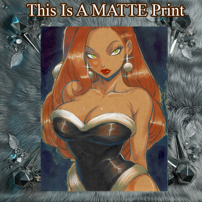 Jessica Rabbit Art Illustration Hard Signed 8.5x11in Fine Art PRINT