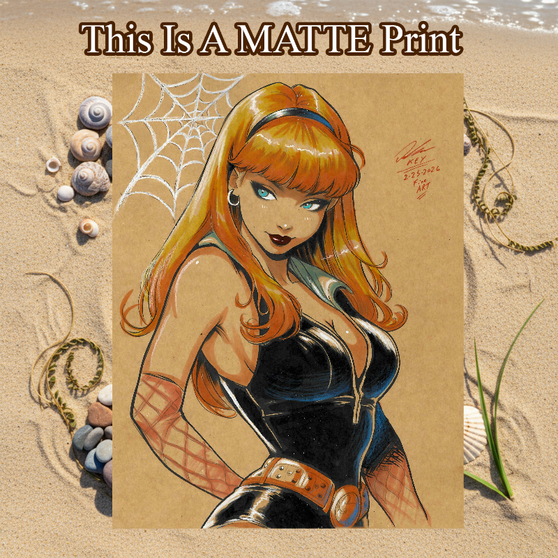 Gwen Stacy Art Illustration Hard Signed 8.5x11in Fine Art PRINT