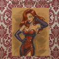 Jessica Rabbit Art Illustration Hard Signed 8.5x11in Fine Art PRINT