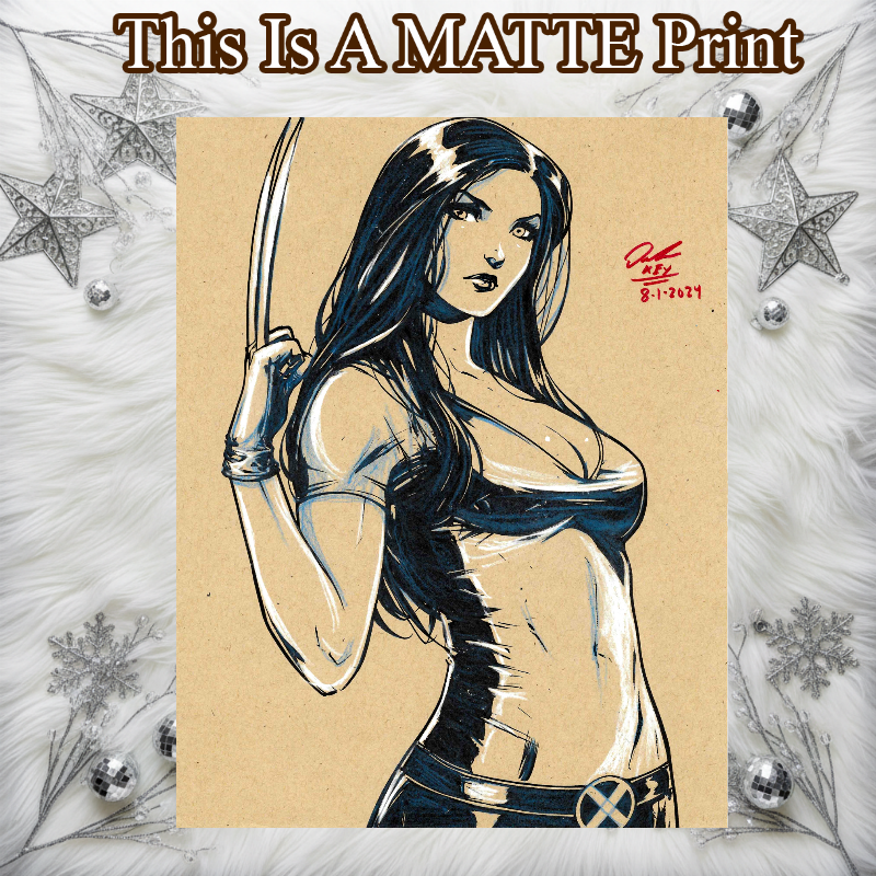 X-23 Art Illustration Hard Signed 8.5x11in Fine Art PRINT