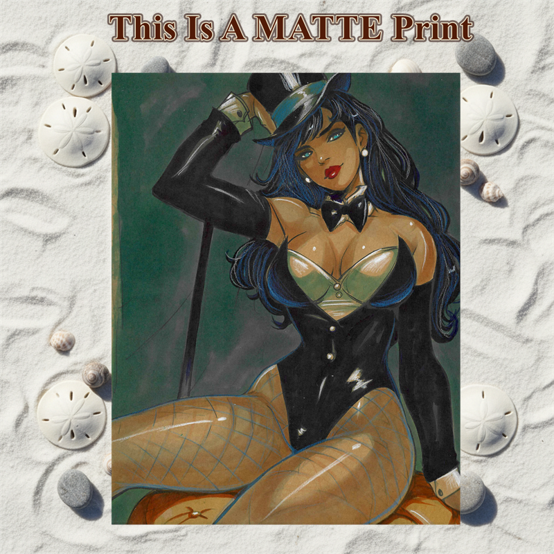 Zatanna Art Illustration Hard Signed 8.5x11in Fine Art PRINT