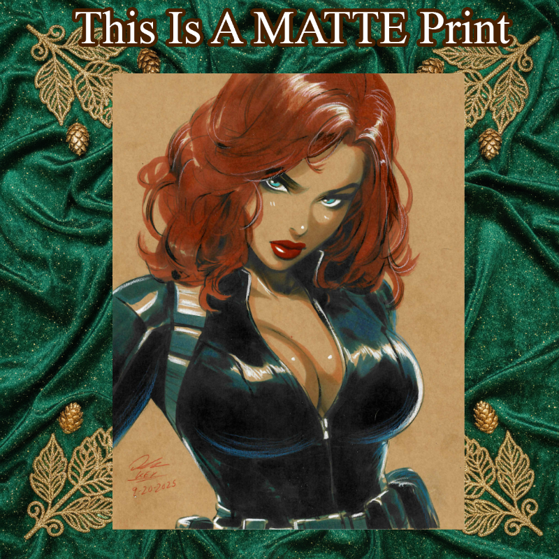 Black Widow Art Illustration Hard Signed 8.5x11in Fine Art PRINT