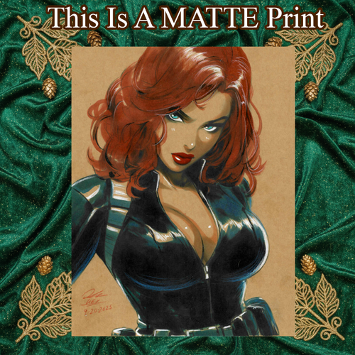 Black Widow Art Illustration Hard Signed 8.5x11in Fine Art PRINT