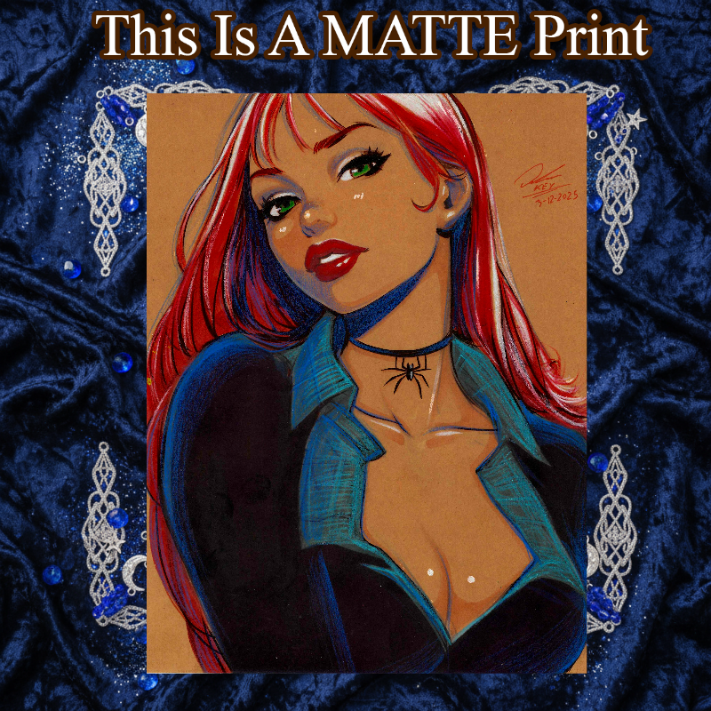 Mary Jane Art Illustration Hard Signed 8.5x11in Fine Art PRINT