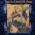 Harley Quinn Art Illustration Hard Signed 8.5x11in Fine Art PRINT