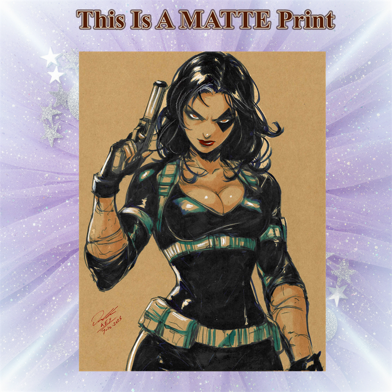 Domino Art Illustration Hard Signed 8.5x11in Fine Art PRINT