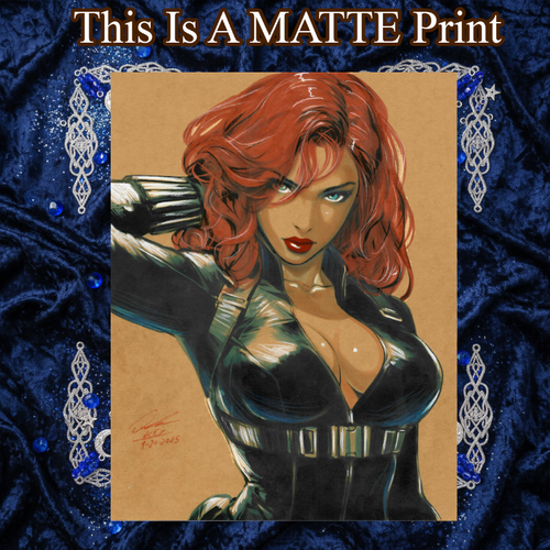 Black Widow Art Illustration Hard Signed 8.5x11in Fine Art PRINT