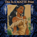 Pocahontas Art Illustration Hard Signed 8.5x11in Fine Art PRINT