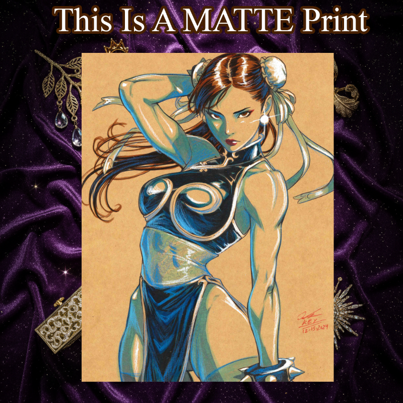 Chun Li Art Illustration Hard Signed 8.5x11in Fine Art PRINT