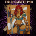 Red Sonja Art Illustration Hard Signed 8.5x11in Fine Art PRINT