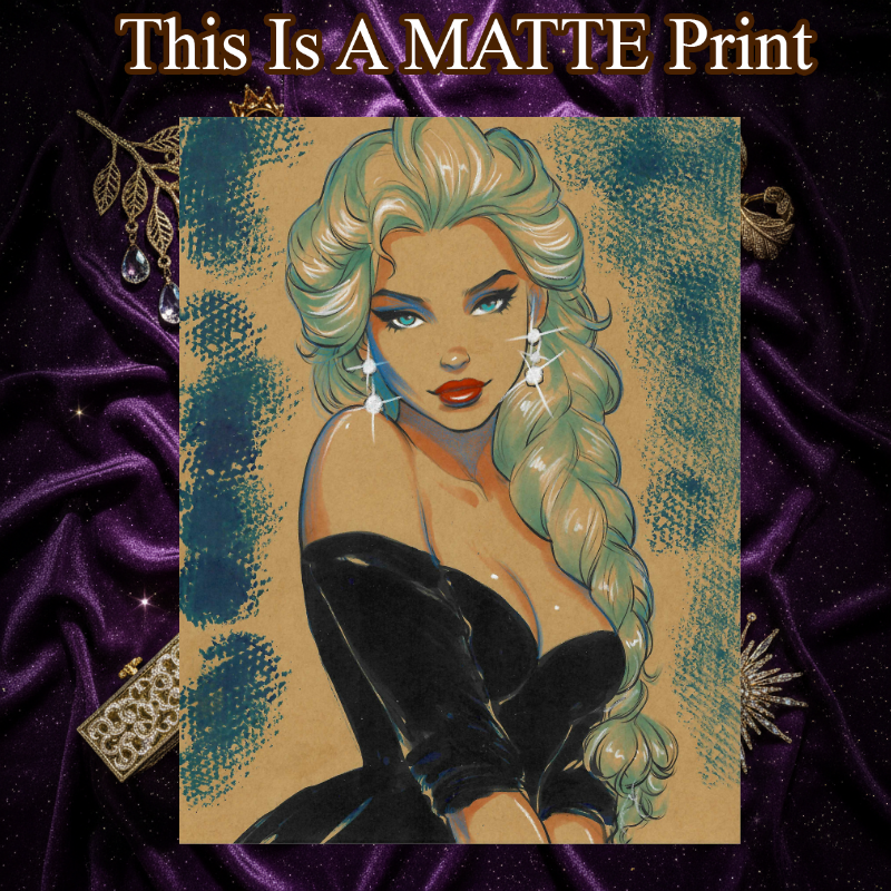 Elsa Art Illustration Hard Signed 8.5x11in Fine Art PRINT