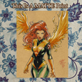 Jean Grey Phoenix Art Illustration Hard Signed 8.5x11in Fine Art PRINT