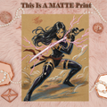 Psylocke Art Illustration Hard Signed 8.5x11in Fine Art PRINT