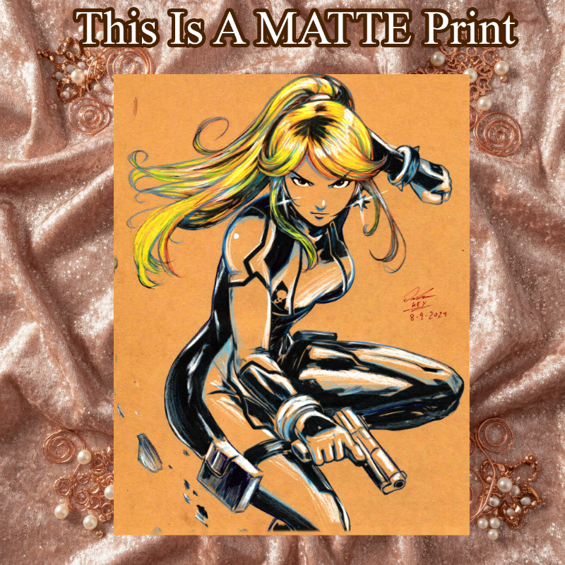 Samus Art Illustration Hard Signed 8.5x11in Fine Art PRINT