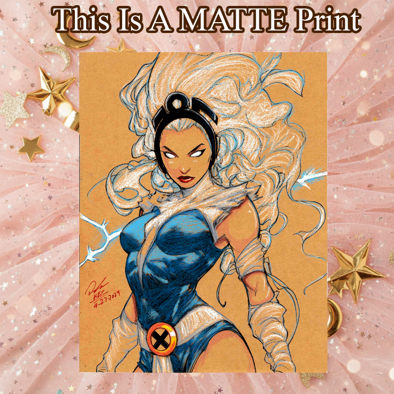 Storm Art Illustration Hard Signed 8.5x11in Fine Art PRINT