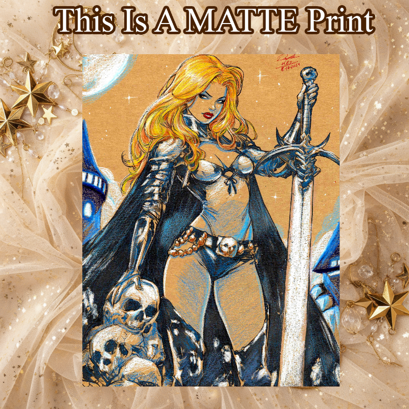 Original Art Illustration Hard Signed 8.5x11in Fine Art PRINT