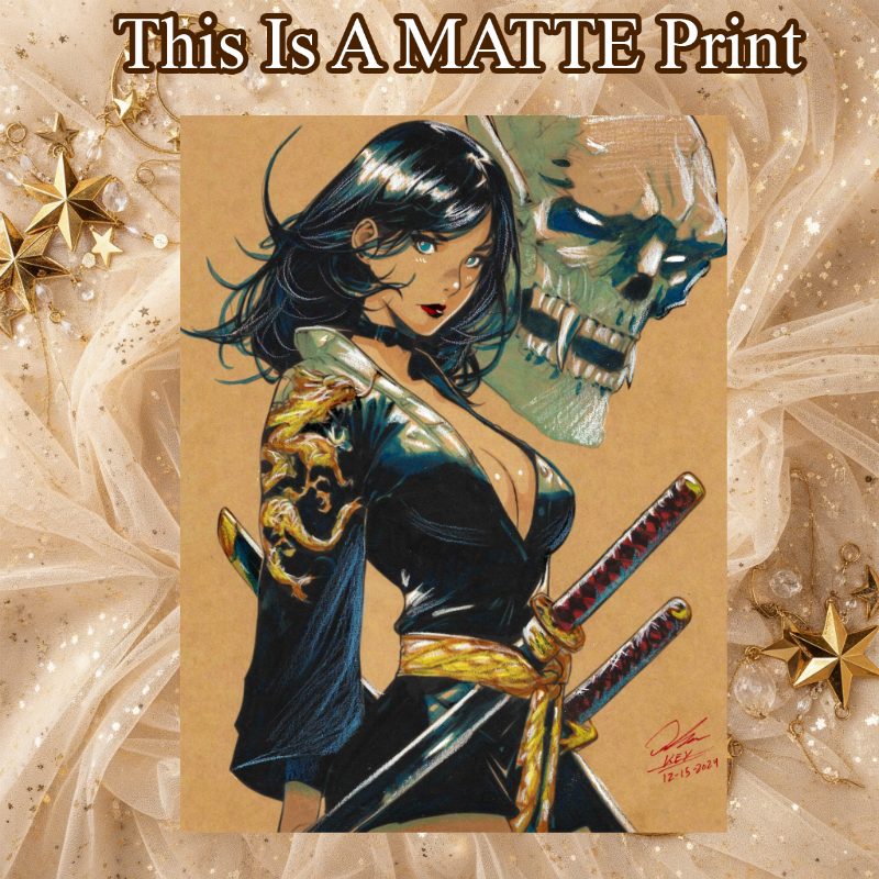 OC Art Illustration Hard Signed 8.5x11in Fine Art PRINT