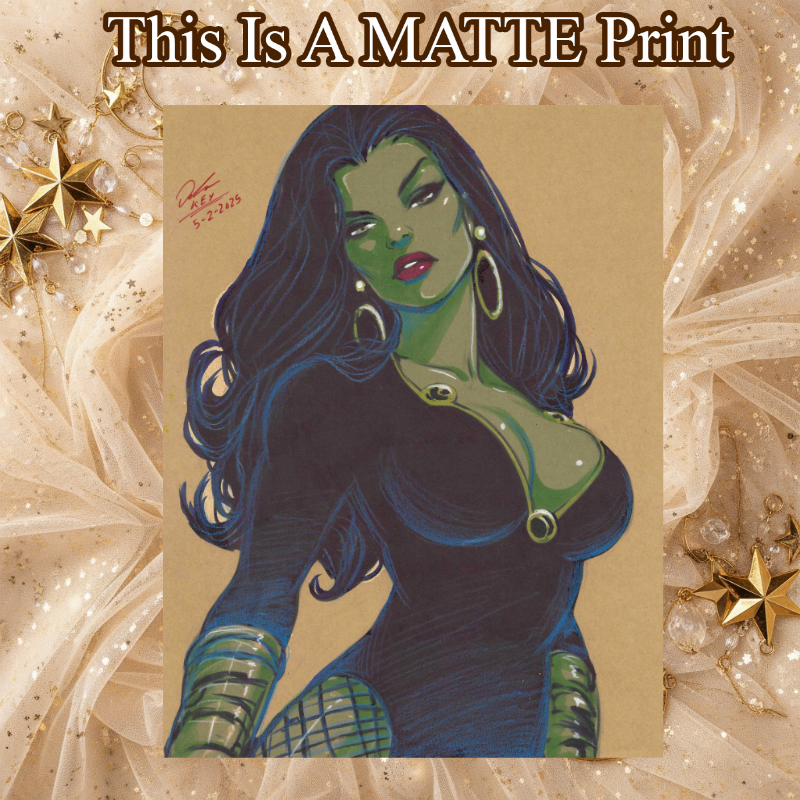 Gamora Art Illustration Hard Signed 8.5x11in Fine Art PRINT