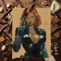 Black Widow Art Illustration Hard Signed 8.5x11in Fine Art PRINT