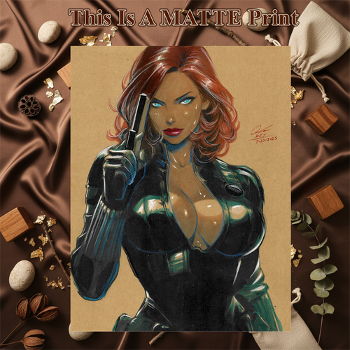 Black Widow Art Illustration Hard Signed 8.5x11in Fine Art PRINT