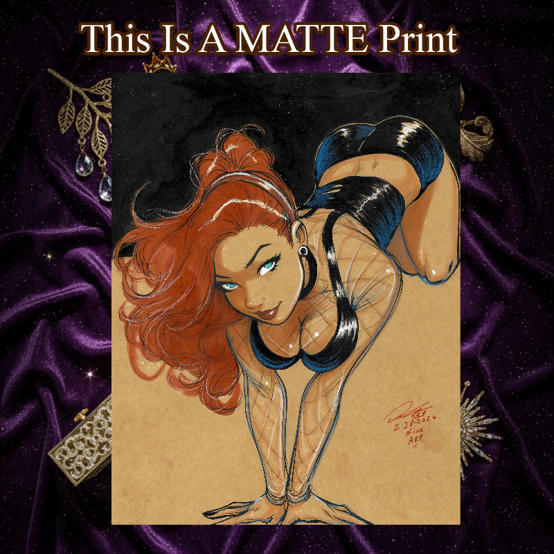 Mary Jane Art Illustration Hard Signed 8.5x11in Fine Art PRINT