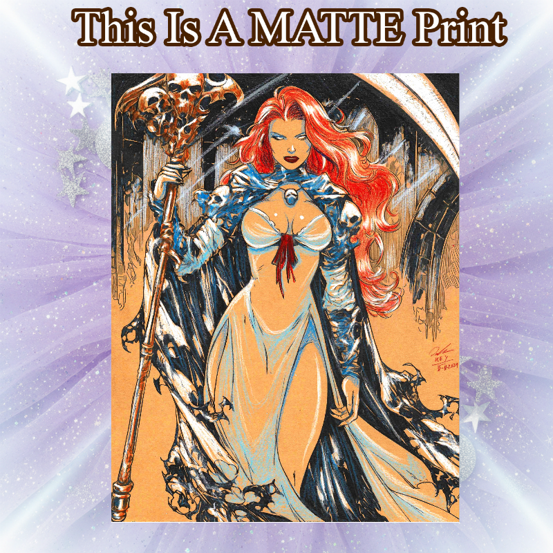 Original Art Illustration Hard Signed 8.5x11in Fine Art PRINT