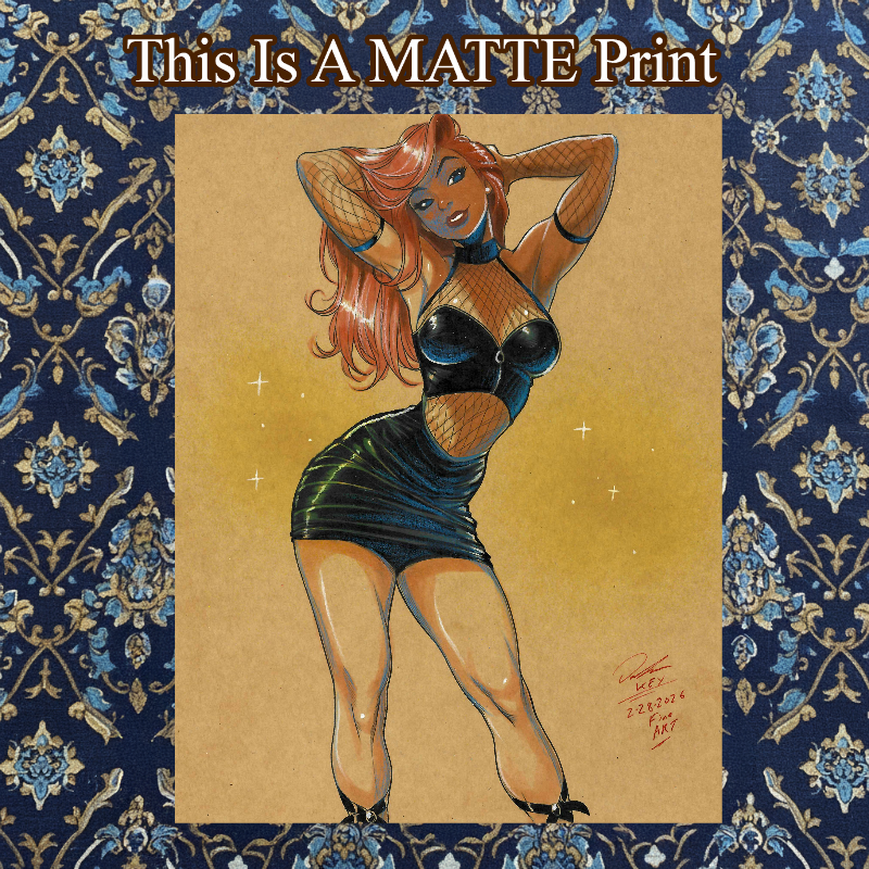 Mary Jane Art Illustration Hard Signed 8.5x11in Fine Art PRINT