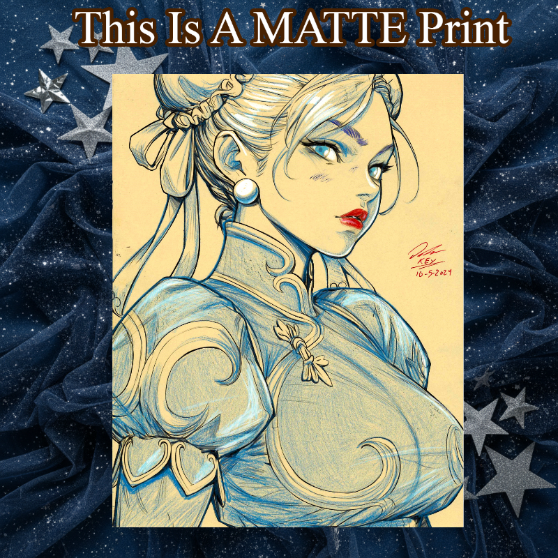 Chun Li Art Illustration Hard Signed 8.5x11in Fine Art PRINT