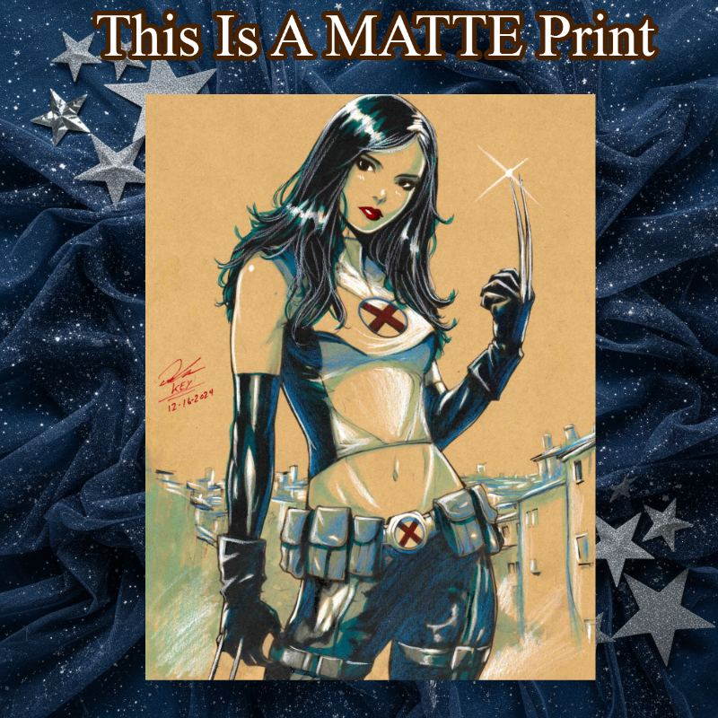 X-23 Art Illustration Hard Signed 8.5x11in Fine Art PRINT
