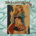 Supergirl Art Illustration Hard Signed 8.5x11in Fine Art PRINT