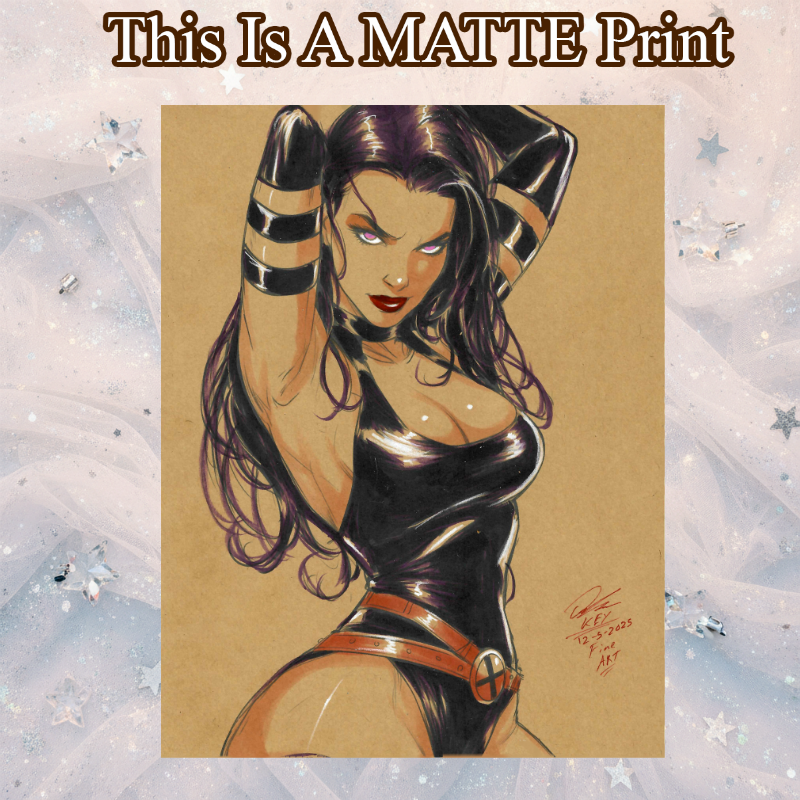 Psylocke Art Illustration Hard Signed 8.5x11in Fine Art PRINT
